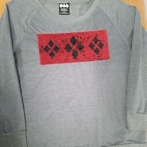 Batman XL grey double sequine sweatshirt.